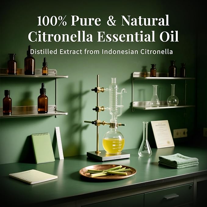 SU JUABA Citronella Oil 4 Fl Oz, 100% Pure Natural Aromatherapy Oil for Diffuser, Massage, Hair & Skin Care - 118ML Bloomnest
