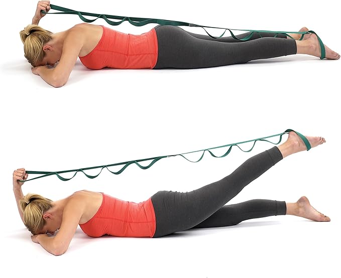OPTP The Original Stretch Out Strap with Exercise Book, for Flexibility and Mobility Exercises. Stretch Out Straps for Physical Therapy, Yoga Stretching Strap and Knee Therapy Strap. Made in the USA - Bloomnest