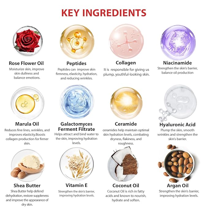 Valentines Day Gifts for Women, Red Rose 32 Pcs Facial Skin Care Set, Bath and Body Gifts, Spa Set & Self-Care Kit, Lip Gloss, Face Sheet Mask, Serum, Present, Birthday, Christmas, Mother Day