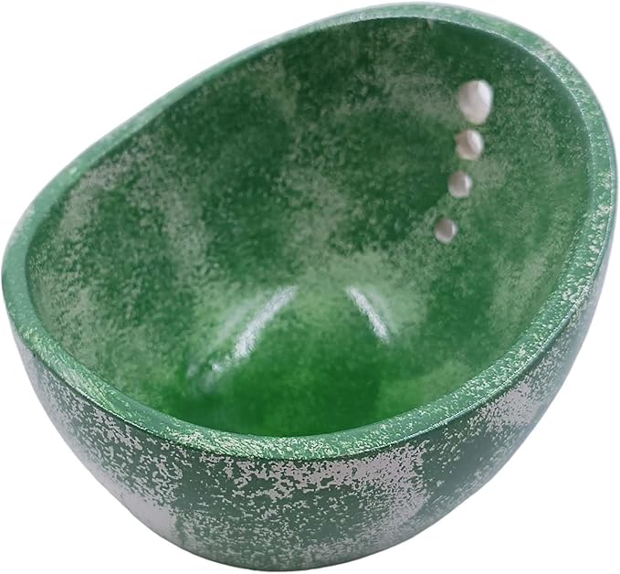 Herb Stripping Bowl with 4 Different Holes Efficient Leaf Removal Tool for Parsley Cilantro Vegetables Durable Resin Kitchen Gadget Veggie Herbs Stripper Imitation Ceramic Pottery Design - Bloomnest