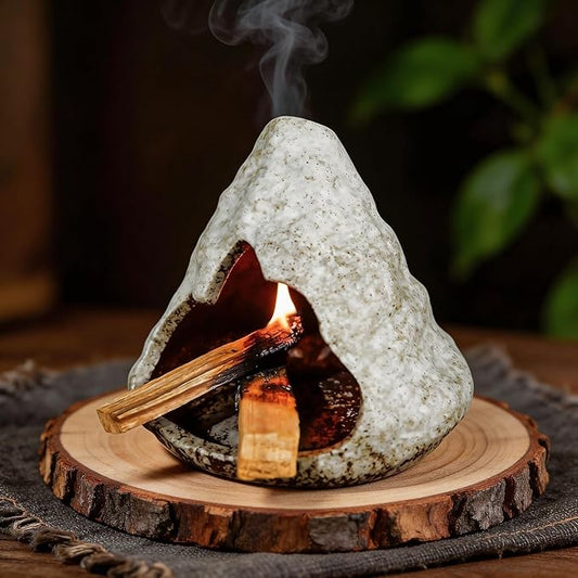 Pure White Zongzi Palo Santo Holder – Elegant Sage Cone Incense Dish for Zen Meditation & Energy Cleansing – Ideal for Aromatherapy, Stress Relief, and Mindfulness Decor Gifts. MOUGIGI