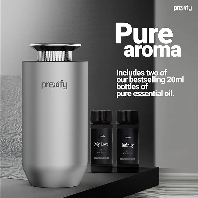 Smart Car Aroma Diffuser ‐ USB Rechargeable, 3 Intensity Modes, Long-Lasting Aroma, Travel Friendly - Bloomnest