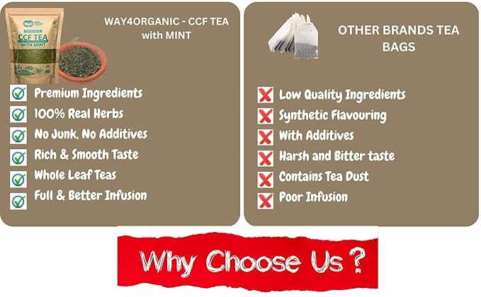 CCF Tea (Cumin, Coriander, Fennel) with Mint - Digestive Tea to Support Natural Detoxification 8 Ounces (Pack of 2) - Bloomnest
