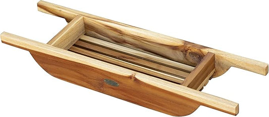 EcoDecors, 29 inch, Bath Tray for Tub, Bath Tub Tray Wood, Bathtub Table, Caddy for Bathtub in Natural Teak - Bloomnest