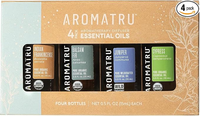Elevate Essential Oil Kit – Indian Frankincense, Balsam Fir, Juniper, and Cypress – Organic & Wildcrafted – ISO Certified – No Synthetic Fillers – Ethically Sourced - Bloomnest