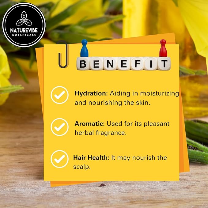 Naturevibe Botanicals Evening Primrose Oil 32 Ounces | 100% Pure and Natural | Great for Skin Care and Hair Care - Bloomnest