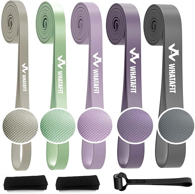 WHATAFIT Resistance Bands, Pull Up Assistance Bands, Exercise Bands, Workout Bands Set for Men and Women Home Fitness, Body Stretching, Strength Training, Physical Therapy - Bloomnest