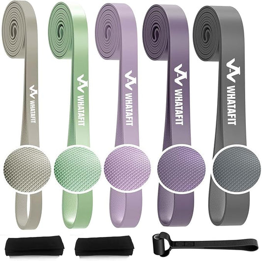 WHATAFIT Resistance Bands, Pull Up Assistance Bands, Exercise Bands, Workout Bands Set for Men and Women Home Fitness, Body Stretching, Strength Training, Physical Therapy - Bloomnest