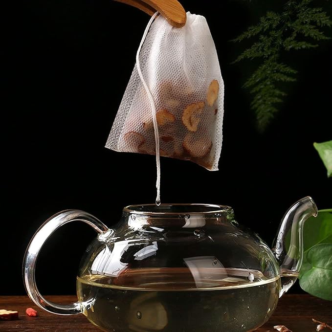 Fenshine 400 Pcs Tea Filter Bags Disposable Empty Tea Bags Drawstring Seal Tea Infusers Bag for Loose Leaf Teal - Bloomnest