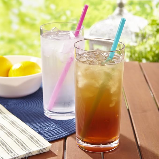 US Acrylic Classic Clear Plastic Reusable Drinking Glasses (Set of 6) 24oz Iced-Tea Cups | BPA-Free Tumblers, Made in USA | Top-Rack Dishwasher Safe - Bloomnest