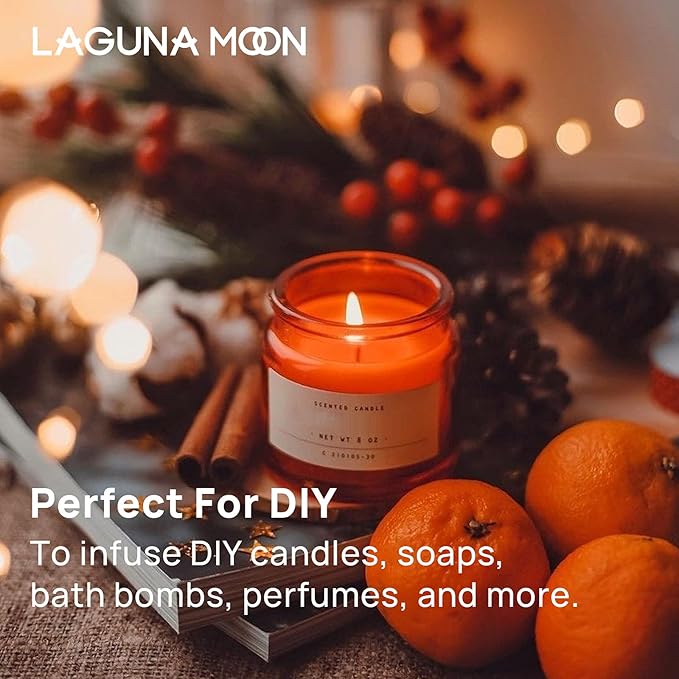 Lagunamoon Fall Essential Oils Set - Spice Fragrance Oils Autumn Gift Set for Diffusers, Home Care, Candle Making Scents, Aromatherapy - Cinnamon, Clove, Citronella, Ginger and Spiced Berries (10mL) - Bloomnest