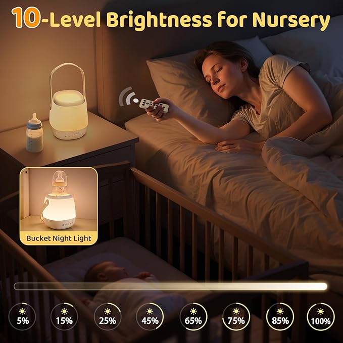 Baby Night Light Sound Machine,35 Colors+12 White Noise Machine+Egg Light for Nursery Lamp, Cordless+USB Rechargeable+Portable Night Light for Baby Nursery Lamp, Nightlight for Kids Room Toddler Lamp