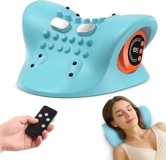 Neck Massager 2026 New Upgrade 3 in 1 Portable Massager with Heat &Comfortable Stretching–Adjustable Intensity for Neck & Shoulder Relaxation at Home,Office,Travel HarrFlow