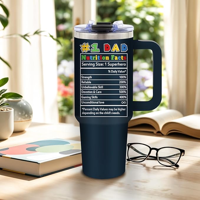 DUUV 40 Oz Tumbler for Dad, Birthday Gifts for Dad from Daughter Son Kids, Papa Gifts for Super Daddy Stepdad Elderly Father, Father Gift Ideas for Christmas Thanksgiving, 1PCS - Bloomnest