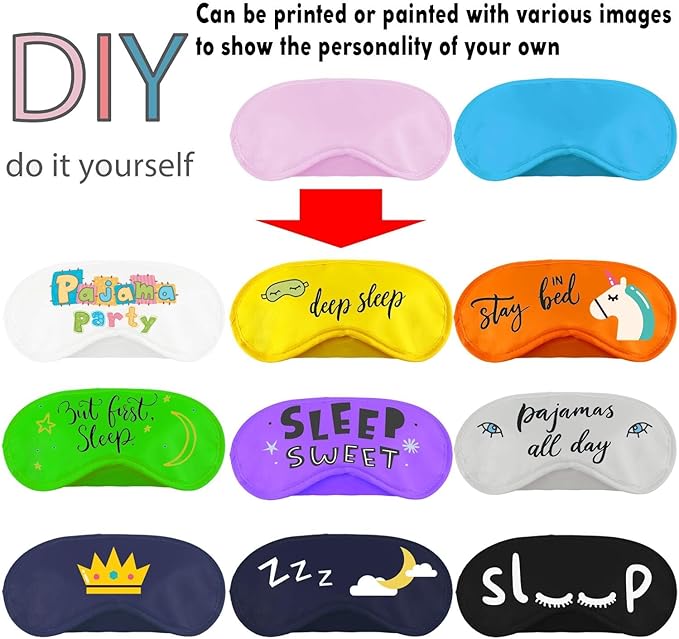 Aneco 50 Pieces Blindfold Eye Mask Shade Cover with Nose Pad and Adjustable Strap for Travel Sleep or Party Supplies - Bloomnest