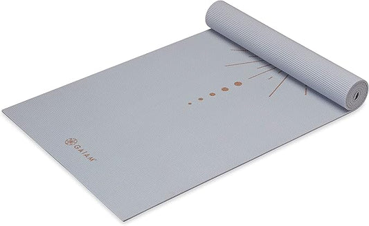 Gaiam Yoga Mat - Premium 6mm Print Extra Thick Non Slip Exercise & Fitness Mat for All Types of Yoga, Pilates & Floor Workouts (68"L x 24"W x 6mm Thick) - Bloomnest