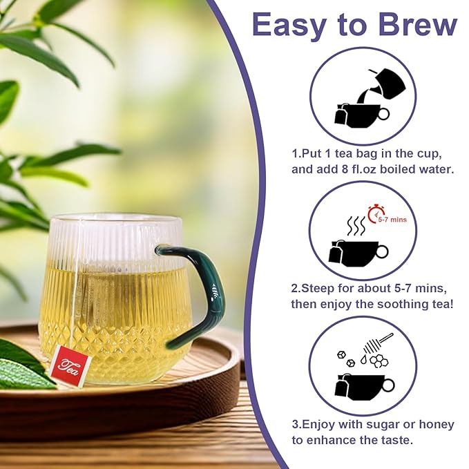 TEARELAE - Passion Flower Tea, 50 Count - Pure Passionflowers Leaves Tea Bags - Pasiflora Tea for Relaxation & Sleep- Non-GMO - Caffeine-Free - Bloomnest