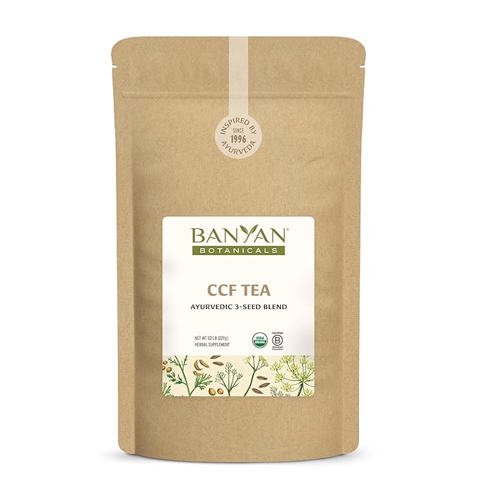 Banyan Botanicals CCF Tea (Cumin, Coriander, Fennel) – Organic Traditional Ayurvedic Detox Tea For Supporting Digestion & Gentle Cleansing* – ½ lb. – Non-GMO Sustainably Sourced Vegan - Bloomnest
