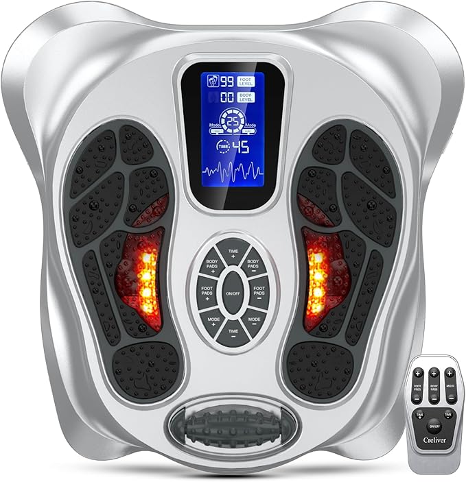 Creliver Foot Massager for Neuropathy Pain Relief for Feet and Legs, EMS TENS Unit - Nerve Muscle Circulation Stimulator with Electrode Pads, FSA Eligible Items Only List, HSA Store Eligible Items - Bloomnest