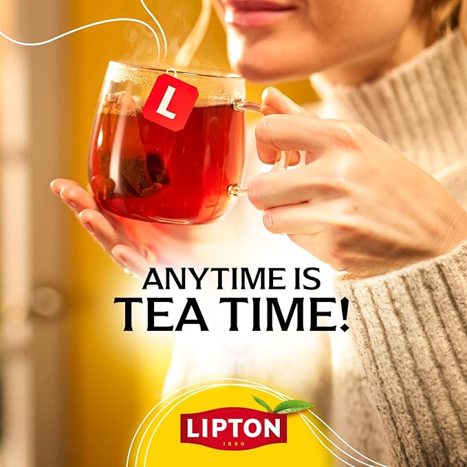 Lipton Decaf Black Tea Bags, Hot or Iced Caffeine Free Tea, 50 Tea Bags (Pack of 4) - Bloomnest