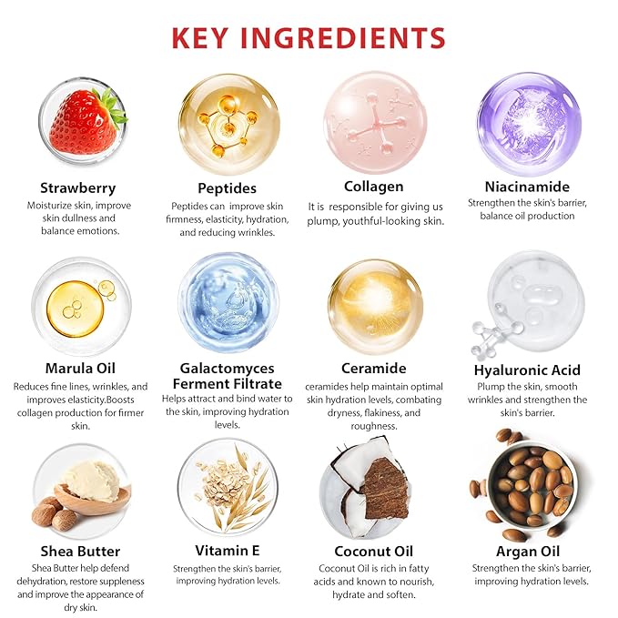 42 Pcs Valentines Day Gifts for Women, Super Fruit Bath and Body Spa Set, Facial Skin Care Kit, Self-Care Gifts Set, Lip Gloss, Face Sheet Mask, Serum, Birthday, Christmas, Present, Anniversary