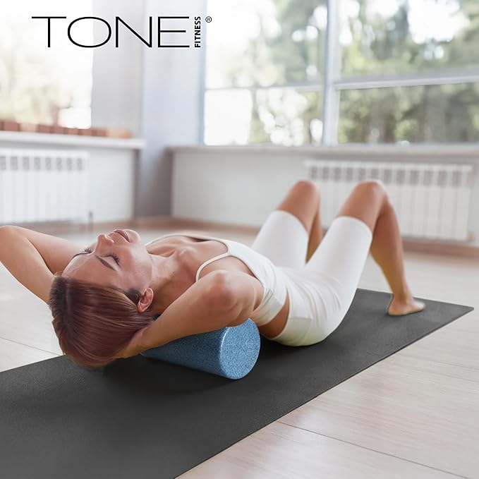 Tone Fitness High Density EPP Foam Exercise Foam Roller for Yoga, Pilates, Stretching, Massage, and Recovery | Multiple Sizes and Colors - Bloomnest