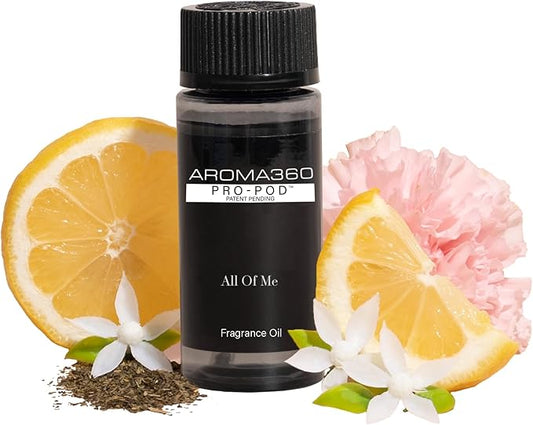 Aroma360 - All of Me Pro Pod Fragrance Oil Blend | Hotel Inspired Luxury Essential Oil Diffuser | Aromatherapy Scent Diffuser Oil | Green Tea, Lemon Flower and Jasmine 1.7 fl oz, 50 mL - Bloomnest