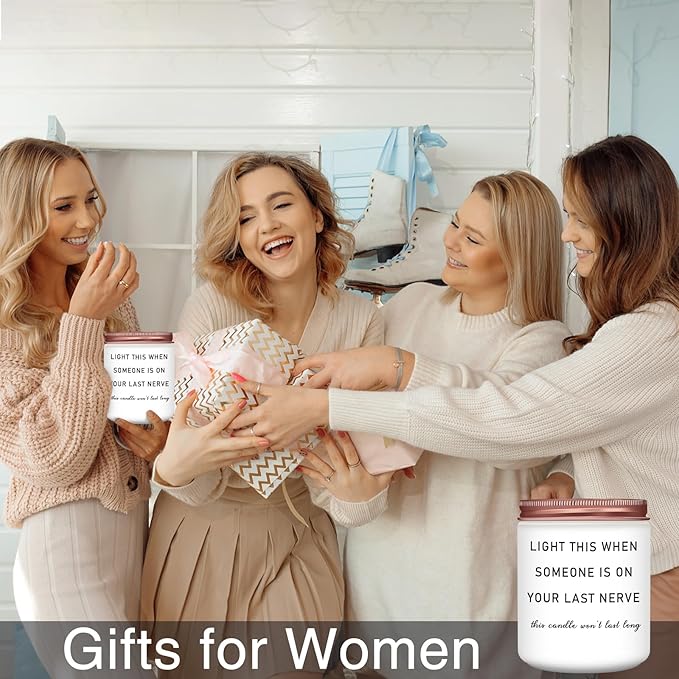 Homsolver Gifts for Women, Best Friend Birthday Christmas Friendship Gifts for Women, Sister, Friend, Mom, Bestie, Her, BFF, Coworker, Unique Woman Gift, Funny Lavender Scented Candle Gift - Bloomnest