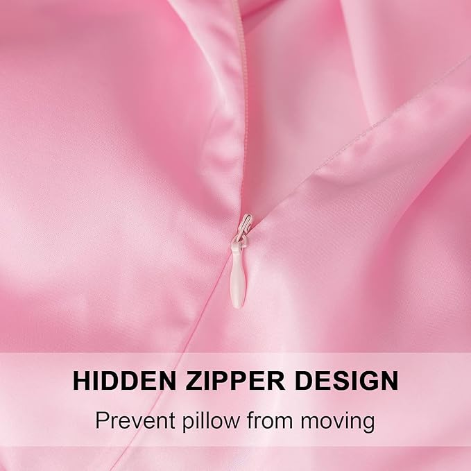 Mulberry Silk Pillowcase for Hair and Skin,Toddler Size Kids Silk Pillow Case with Hidden Zipper,Allergen Proof Dual Sides Soft Breathable Smooth Silk Pillow Cover(Toddler,Pink) - Bloomnest