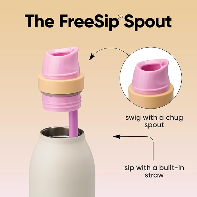 Owala FreeSip Twist Insulated Stainless Steel Water Bottle with Straw for Sports and Travel, BPA-Free, 24-oz, Daybreak Owala