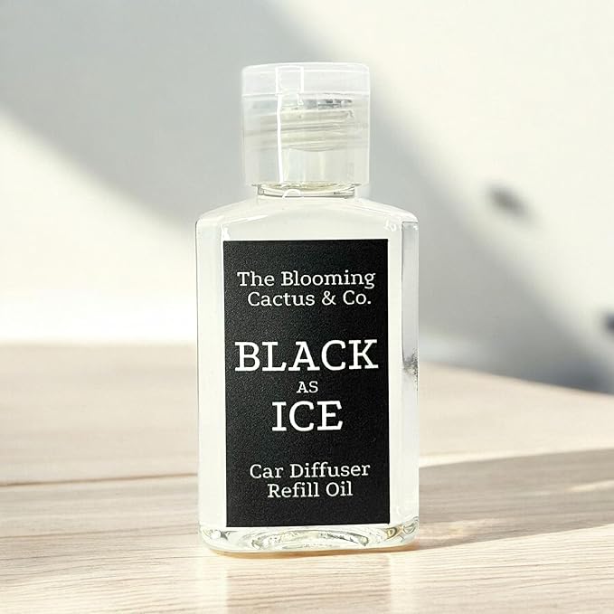 Car Air Freshener Hanging, Essential Oil Diffuser for Cars 1 OZ, Cute Car Accessories, C ar Air Freshener Refill, Long-Lasting Fragrance Refill, Car Diffuser Refill Made in USA | Black Ice (Type) - Bloomnest