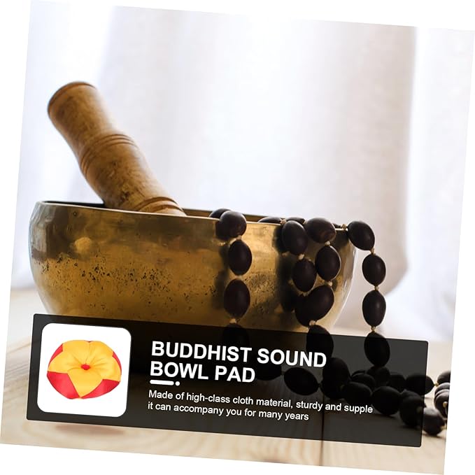Buddhist Sound Bowl Cushion Pad Durable Singing Bowl Holder Mat for Meditation and Healing Artistic Design Comfortable Touch Prevents Movement - Bloomnest