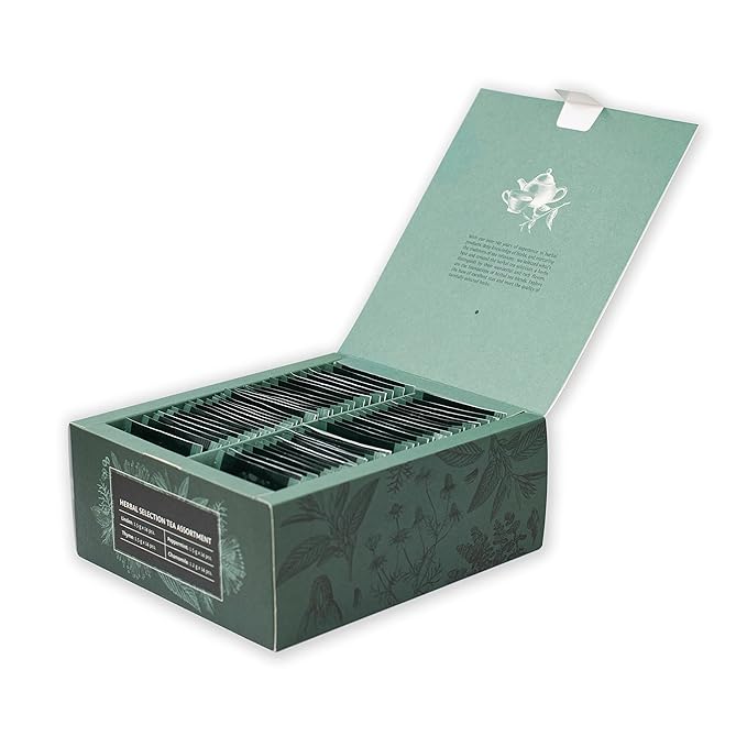 ACORUS Herbal Selection Tea Set, Natural Herbal Tea Variety Pack, Assorted Tea Box, Tea Gift Set of 4 Different Teas, Herbal Tea Sampler of 56 Tea Bags Individually Wrapped - Bloomnest