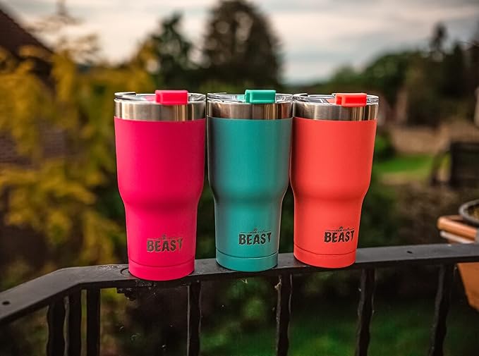 Beast 40 oz Tumbler Stainless Steel Vacuum Insulated Coffee Ice Cup Double Wall Travel Flask (Cupcake Pink) - Bloomnest