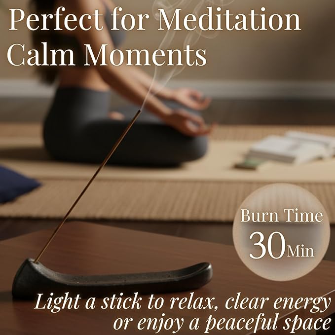 Palo Santo Luxury Incense Sticks 60sticks 100% Natural Wood Aroma Coreless Energy Cleansing No Synthetic Charcoal Free Non Toxic Aromatherapy Meditation Stress Relief Relaxation Yoga Japanese Incense