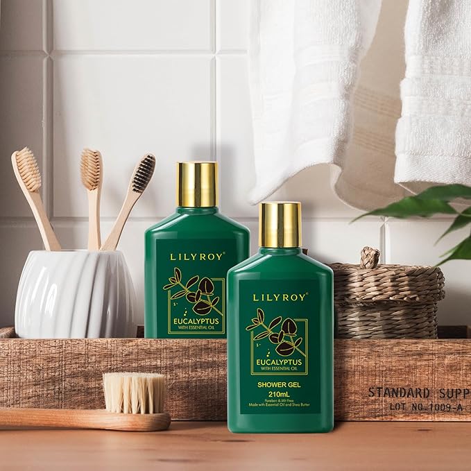 Valentines Day Gifts Basket for Women and Men- 15-Piece Premium Eucalyptus Bath Gift Set - Spa Kit, Ideal for Birthday, Mothers Day, Father’s Day, Christmas, Perfect for Holidays Self Care