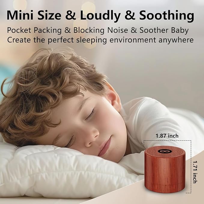 Portable White Noise Machine Mini Sound Machine with 30 Soothing Sounds Rechargeable for Adults Newborn Kids Sleep Brown Noise Machine with Memory Function 4 Timers for Travel Camping Home and Office - Bloomnest