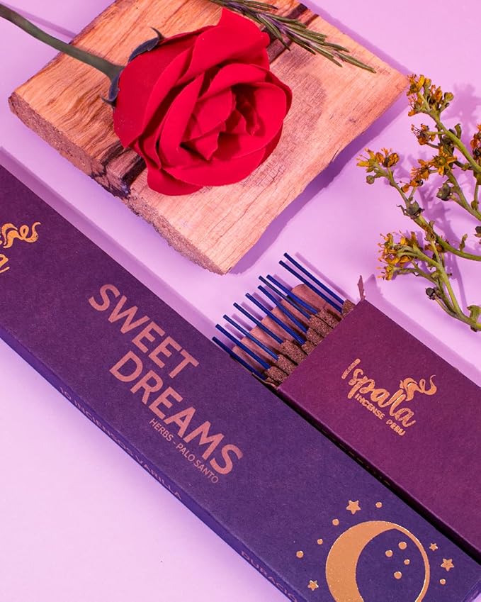 ISPALLA® Sweet Dreams Incense Sticks, Pack of 10, with Palo Santo, Creates a Relaxing Atmosphere, Handmade in Peru, 100% Natural & Vegan Bloomnest