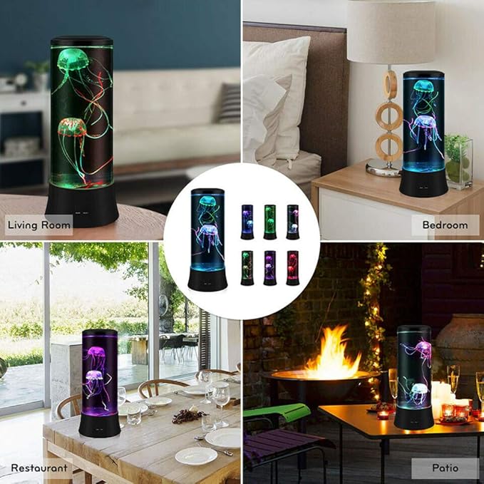 EDIER Jellyfish Lamp, LED Fantasy Jelly Fish Light, 7 Color Setting Jellyfish Tank Table Lamp Decorations for Home Office Decor Great Gifts for Kids - Bloomnest