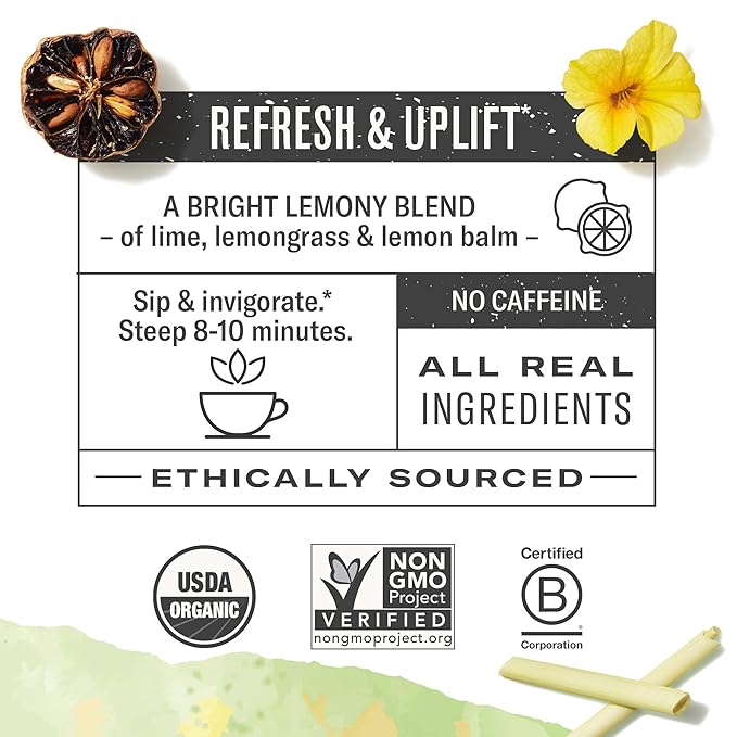 Numi Organic Damiana Uplift Herbal Tea – 48 Herbal Tea Bags – Energizing Blend for Mood Support Vitality & Daily Wellness - Bloomnest