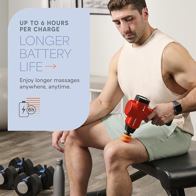 LifePro Massage Gun & Holder (Sold Separately) – Percussion Muscle Massager for Athletes with 8 Heads & 6 Speeds – Deep Tissue Back Muscle Extender for Recovery - Bloomnest