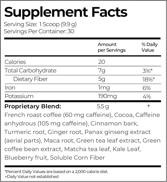 zenbodi Slim Brew French Roast Instant Coffee - 10.5 oz Superfood Coffee, Dietary Supplement, 12 Superfoods Including Maca Root, Panax Ginseng Extract, Turmeric Root, Kale Leaf, and More, 30 Servings - Bloomnest