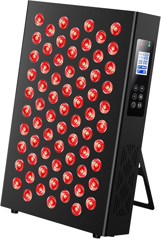 Red Light Therapy Box, 5in1 LED with 630-660-810-830-850, Metal Case, 3 Modes Red Light Panel with Soft Belt, 6 Timing Set - 9 Pulse Modes - 4-Level - Red Light Therapy Panel for Body Bloomnest