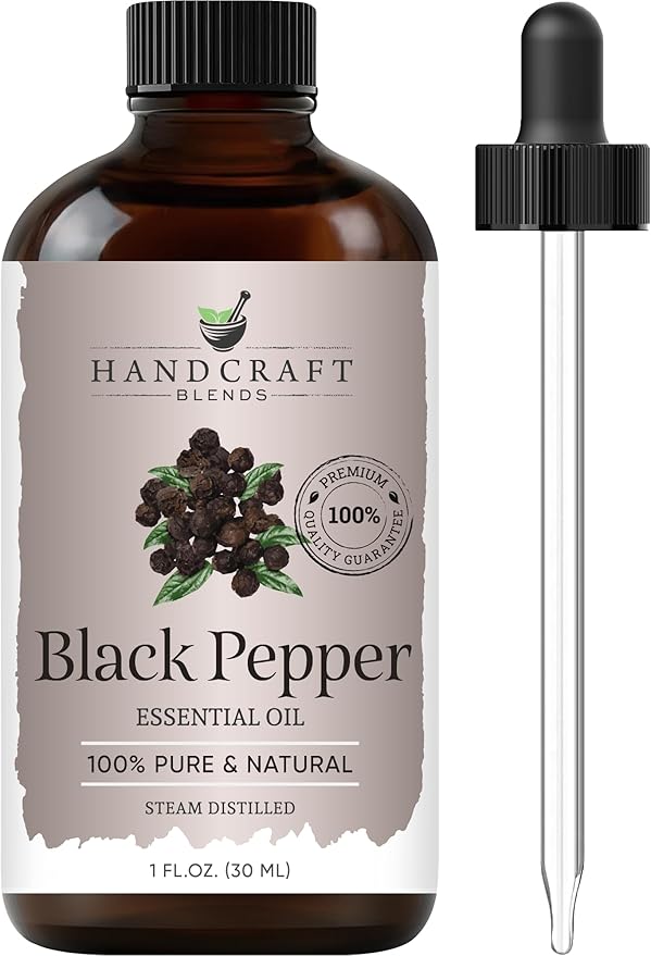 Handcraft Blends Black Pepper Essential Oil – 1 Fl Oz – 100% Pure and Natural – Premium Grade Essential Oil for Diffuser and Aromatherapy, Skin, Massage, Candle and Soap Making Fragrance - Bloomnest
