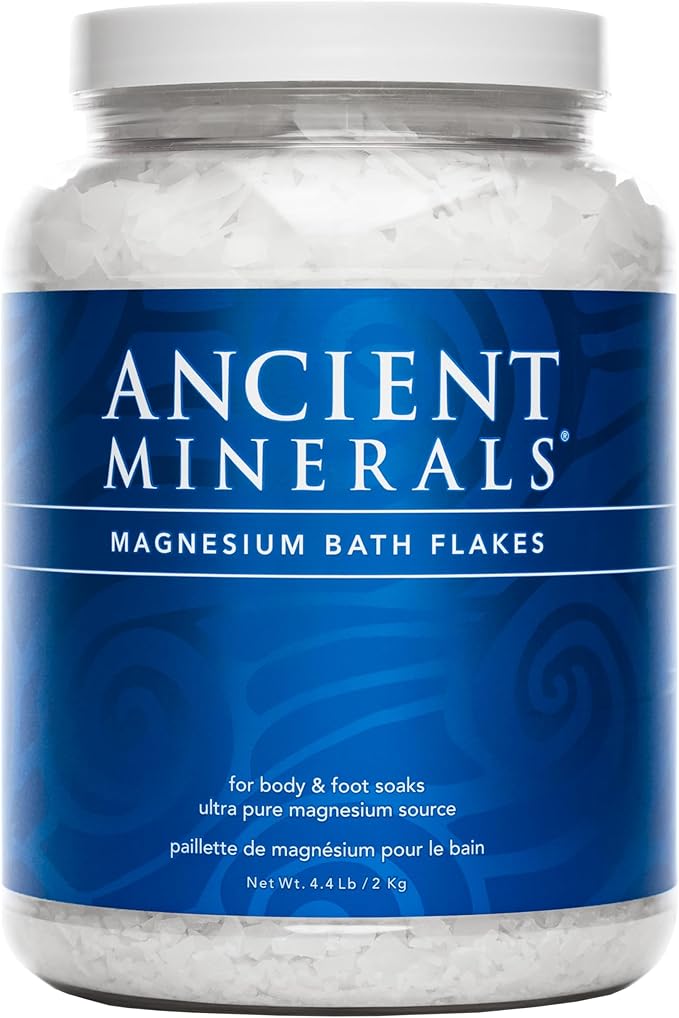 Ancient Minerals Magnesium Bath Flakes - Bathing Alternative to Epsom Salt - Soak in Natural Salts - High-Absorption Efficiency for Relaxation, Wellness & Muscle Relief (4 .4 lb) - Bloomnest