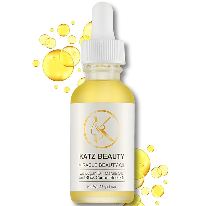 Katz Beauty Miracle Beauty Oil - Hydrating Face Oil with Jojoba, Argan & Marula Oil for Anti-Aging Glow, Non-Comedogenic - Bloomnest