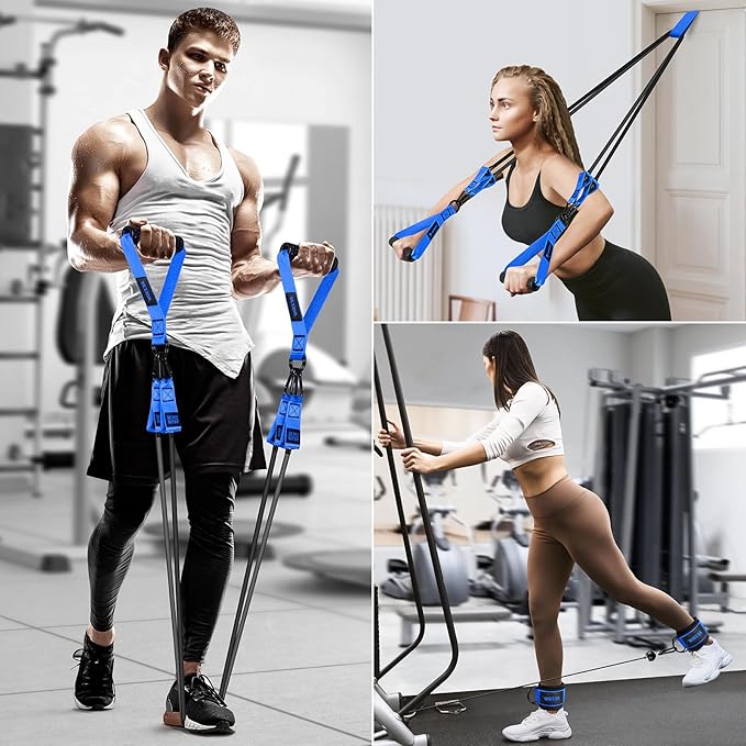 Heavy Resistance Bands for Working Out, 300lbs/360lb/420lb Exercise Bands Workout Bands with Handles, Door Anchor, Ankle Straps, Home Gym Workout Equipment for Men Fitness Strength Training Stretching - Bloomnest