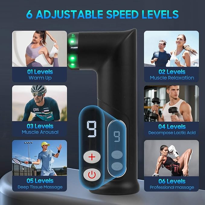 Massage Gun – Mini Massage Gun for Portable Deep Tissue Massage – Quiet Massage Guns for Muscle Relaxation, - Bloomnest