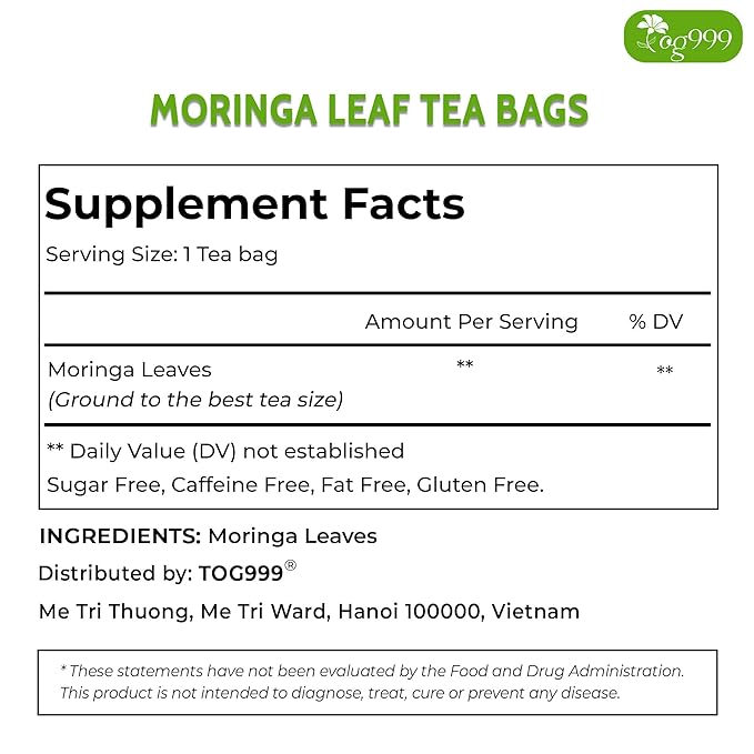 TOG999, Premium Tea Bags, 100% Natural & Pure, Loose Leaf Herbal Tea. No Sugar, No Gluten, Vegan. (60 Bags, Plantain Tea) - Bloomnest