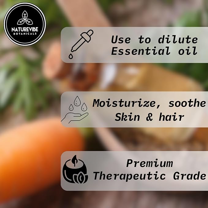 Naturevibe Botanicals Carrot Oil 32 Ounces | 100% Pure and Natural | Great for Skin Care and Hair Care - Bloomnest